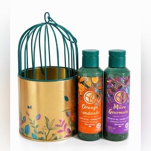 Yves Rocher Scrub-in-Oil Set (Orange & Blackberry) + Decorative Tin Gift Set